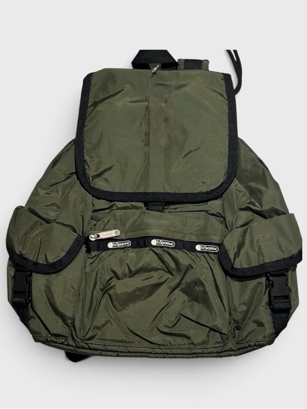 830 LeSportsac Wayfarer Lightweight Nylon Backpack - Loden Green